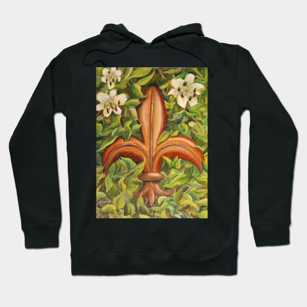 Fleur de Lis with Magnolias Hoodie by MuseMints